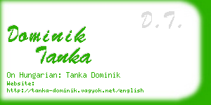 dominik tanka business card